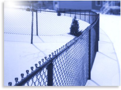 Showy chain link fence