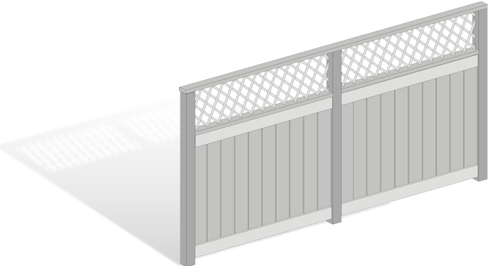 Wood fence lattice drawing